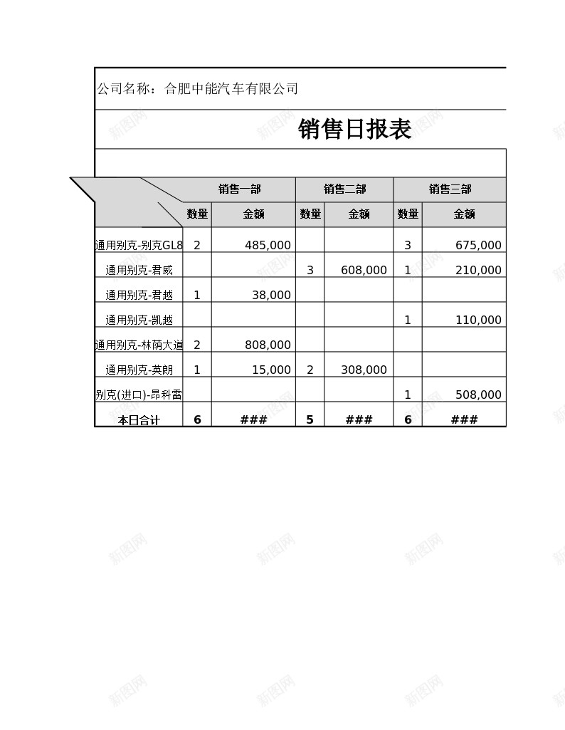 销售日报表办公Excel_新图网 https://ixintu.com 日报表 销售