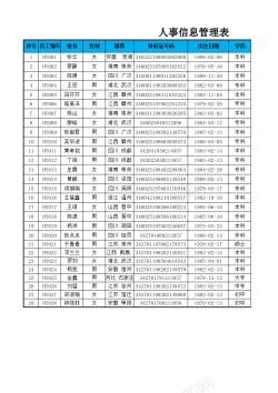 包裹查询人事信息查询表