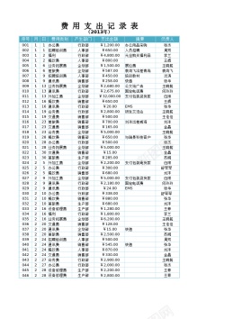 企业设计企业费用支出记录表