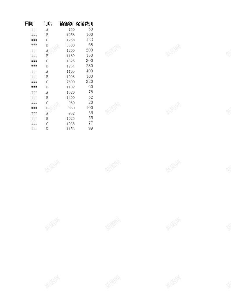 按门面分析销售效果办公Excel_新图网 https://ixintu.com 分析 效果 销售 门面