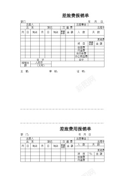 图片素材差旅费用报销单