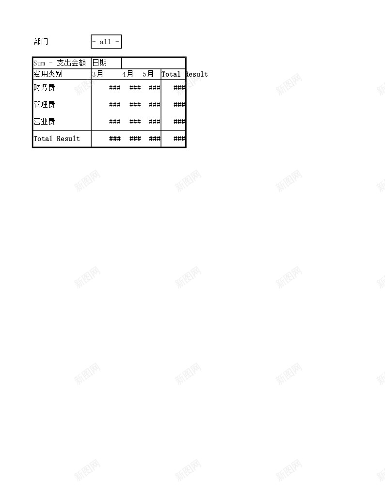 各项费用月支出比较图办公Excel_新图网 https://ixintu.com 各项 支出 比较 费用