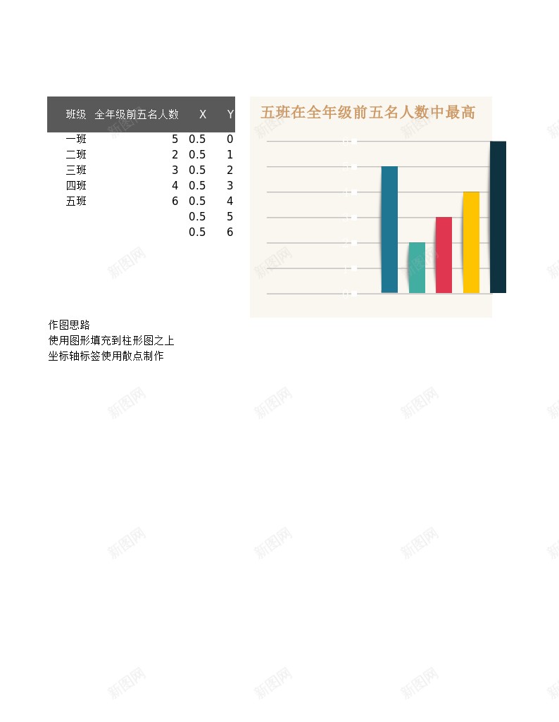 10多彩柱形图办公Excel_新图网 https://ixintu.com 多彩 柱形图