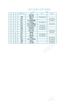 日记情人节银行存款日记账管理