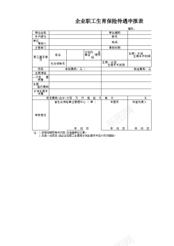 生育生育保险费用申报表