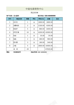 素材psd商品发货单