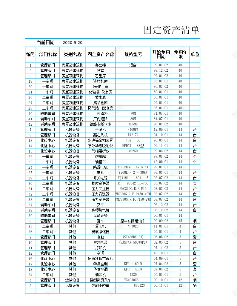 固定资产的查询办公Excel_新图网 https://ixintu.com 固定资产 查询