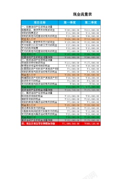 现金流水现金流量结构表