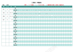 考勤统计表模板考勤工资统计表