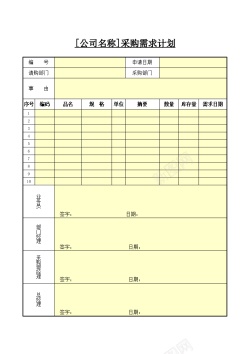 采购计划