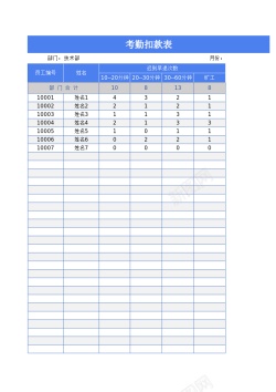 psd考勤扣款表